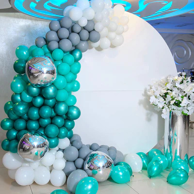 Beautiful Balloon Garland Created At Wedding Ceremony
